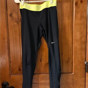 NikePro Black and Yellow Leggings